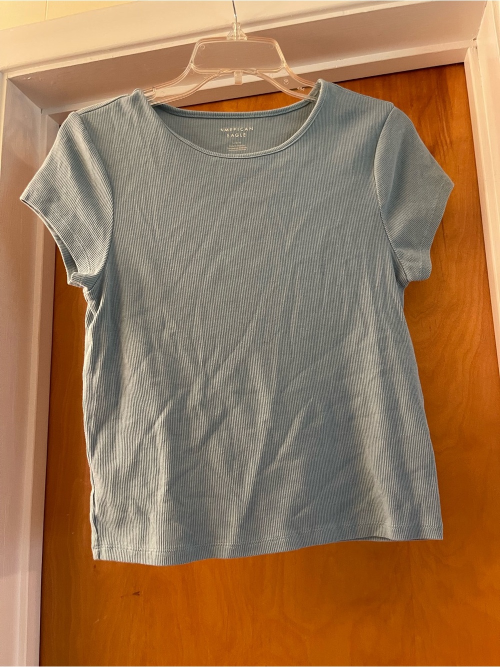 American Eagle ribbed tee shirt size large EUC